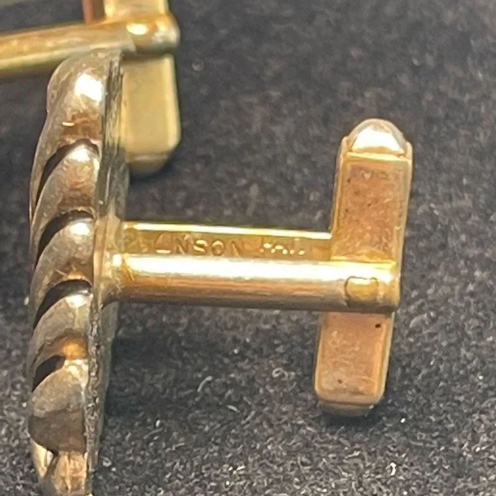 Anson Vintage Men’s cuff links Antique bronze gold tone